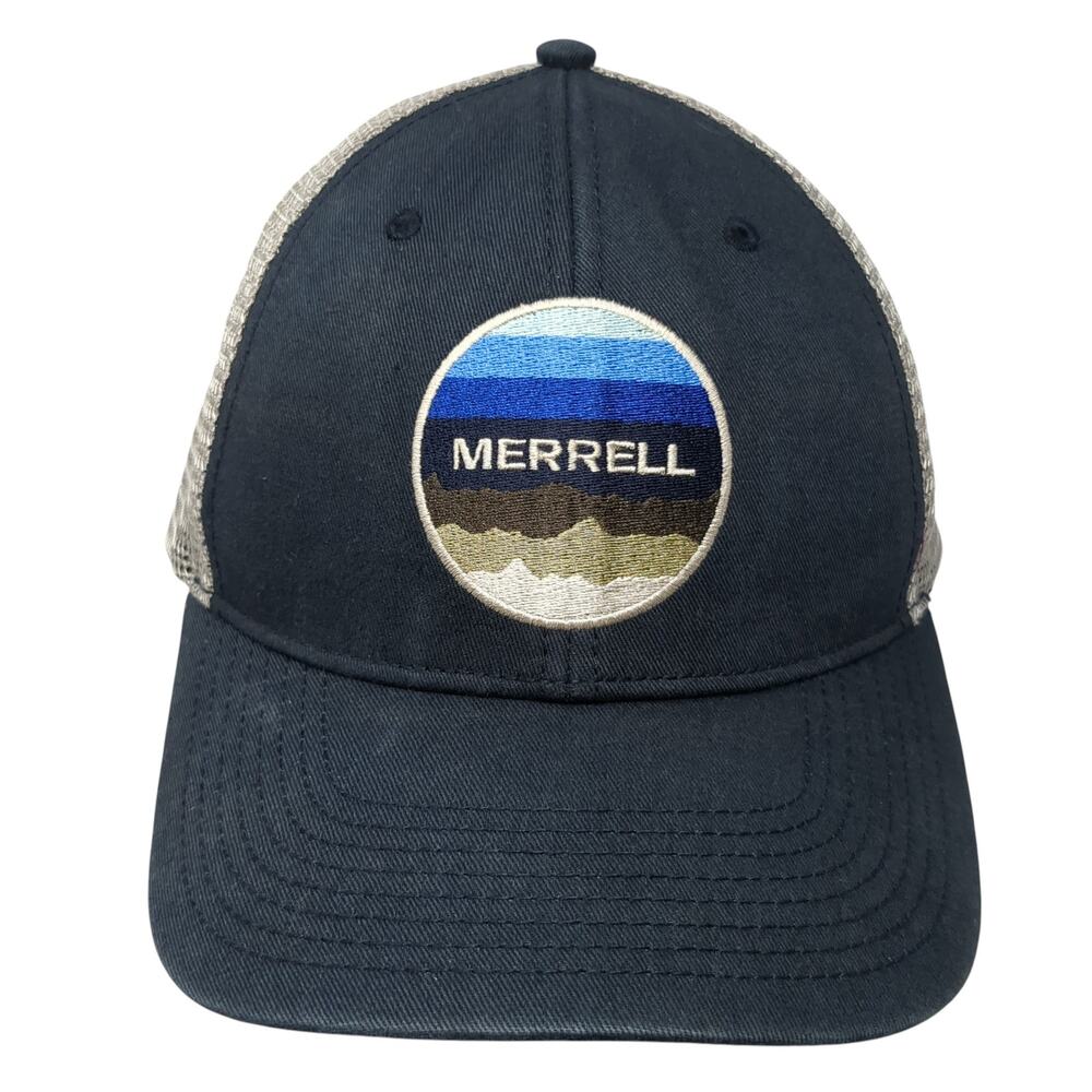 Merrell Snapback Mesh Back Trucker Hat Blue One Size Embroidered Outdoor
